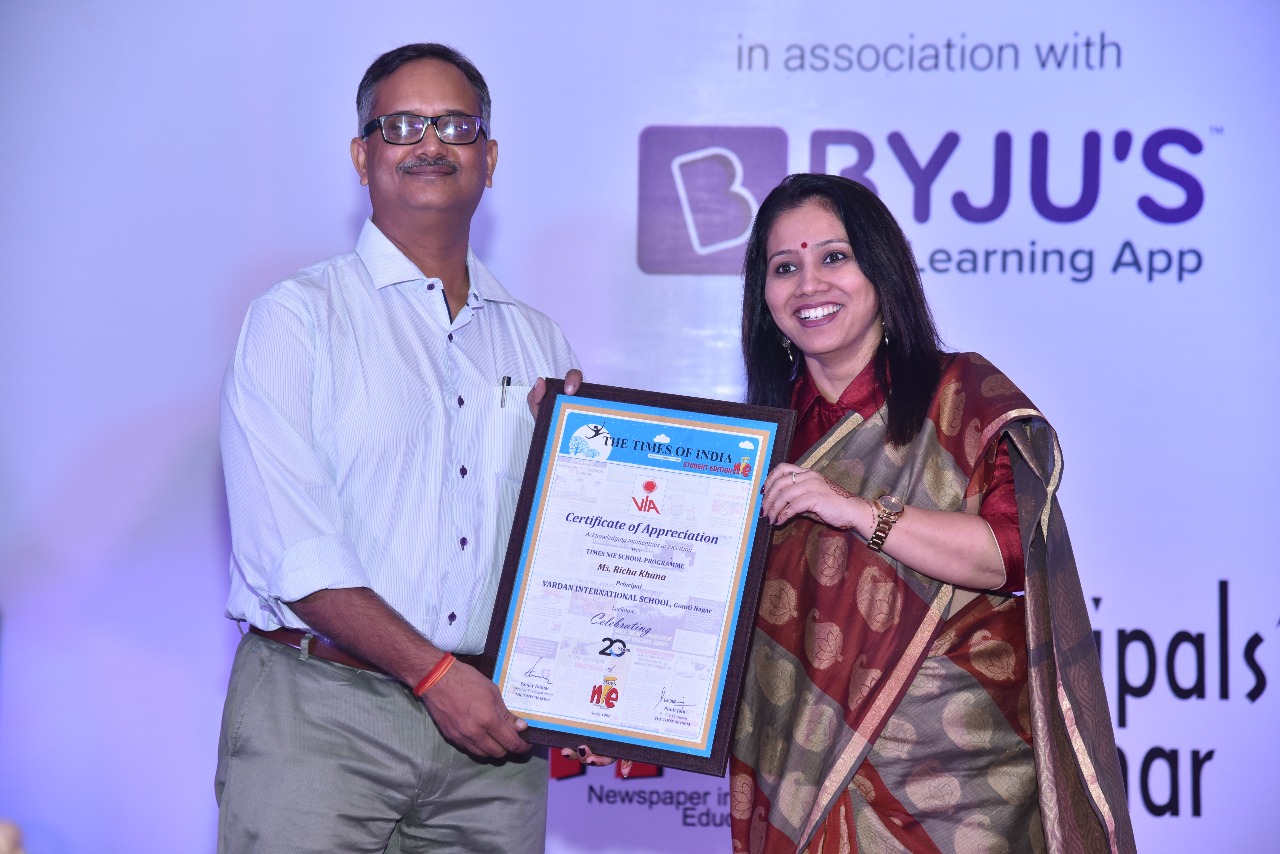 Felicitation of Principal by Times of India