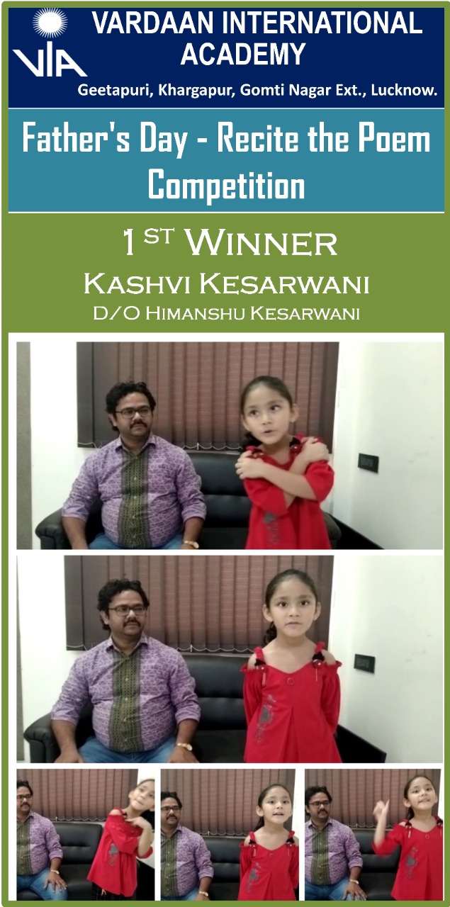 Online card & Recite Poem Competition on Fathers Day 
