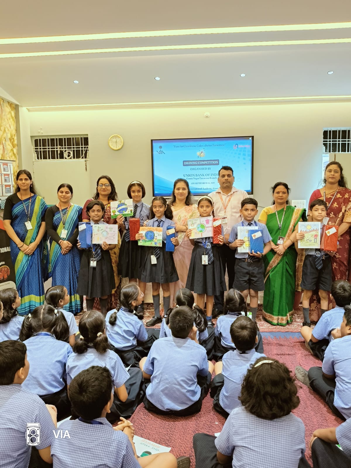 PAINTING COMPETITION WAS ORGANIZED AT VARDAAN INTERNATIONAL ACADEMY IN COLLABORATION WITH UNION BANK OF INDIA